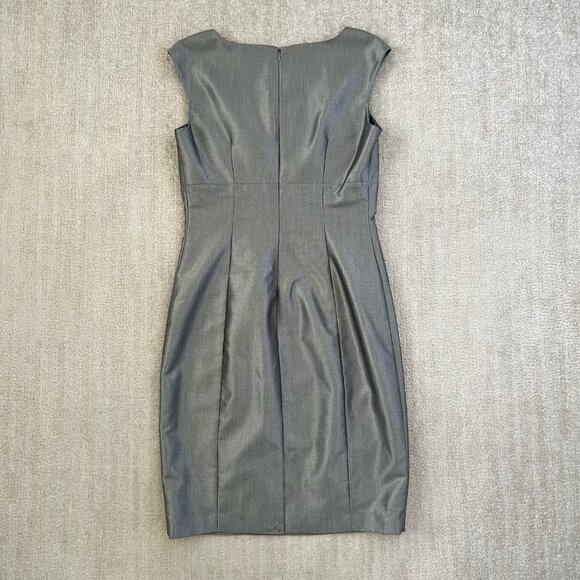 Calvin Klein Metallic Sleeveless Sheath Office Work Midi Dress 8 - Picture 4 of 10